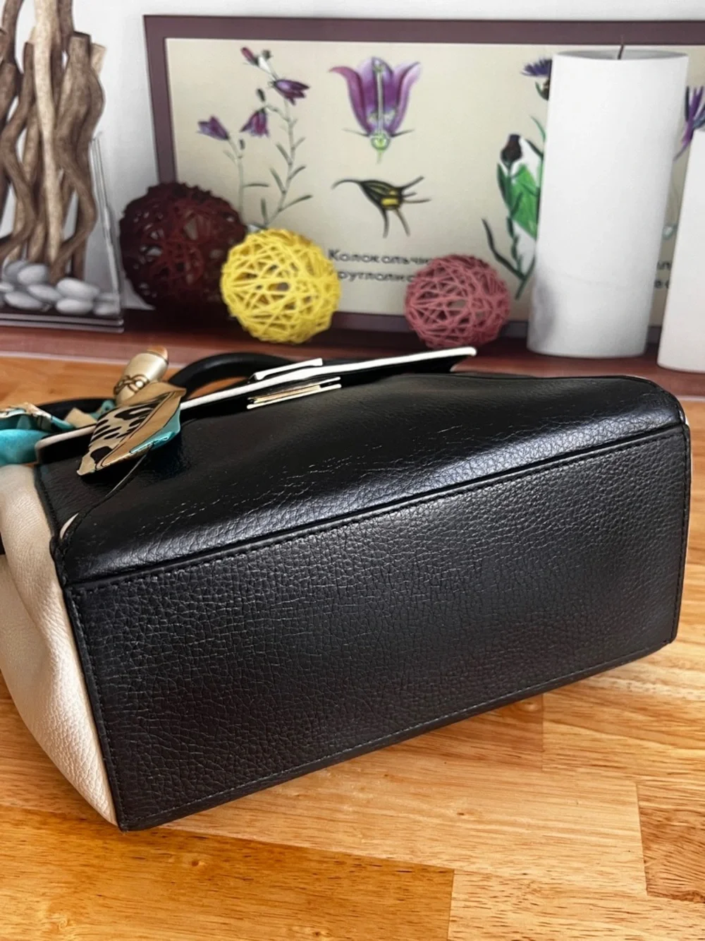 Kate Spade Crossbody Bag Top-Handle Purse Satchel w Scarf Accent Laurel Wesley - Picture 8 of 12